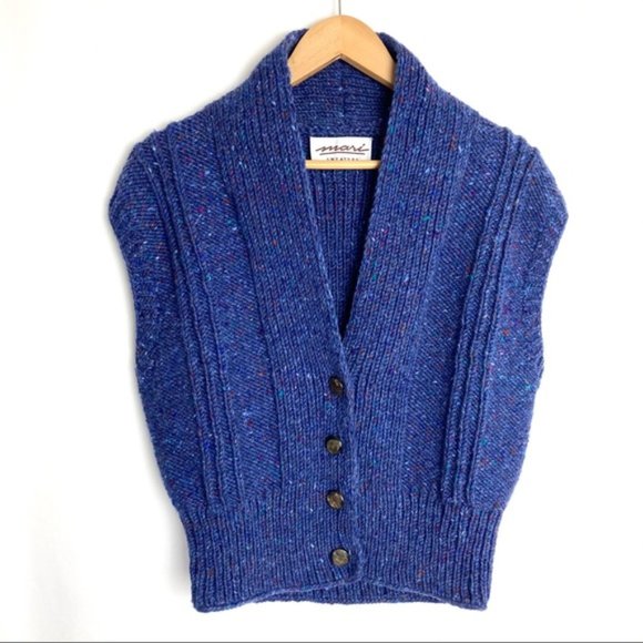 Vintage Blue Women's Sweater Vest - Picture 9 of 9